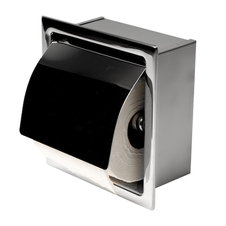 ALFI BRAND ALFI brand ABTP77-PSS Polished Stainless Steel Recessed Toilet Paper Holder with Cover ABTP77-PSS